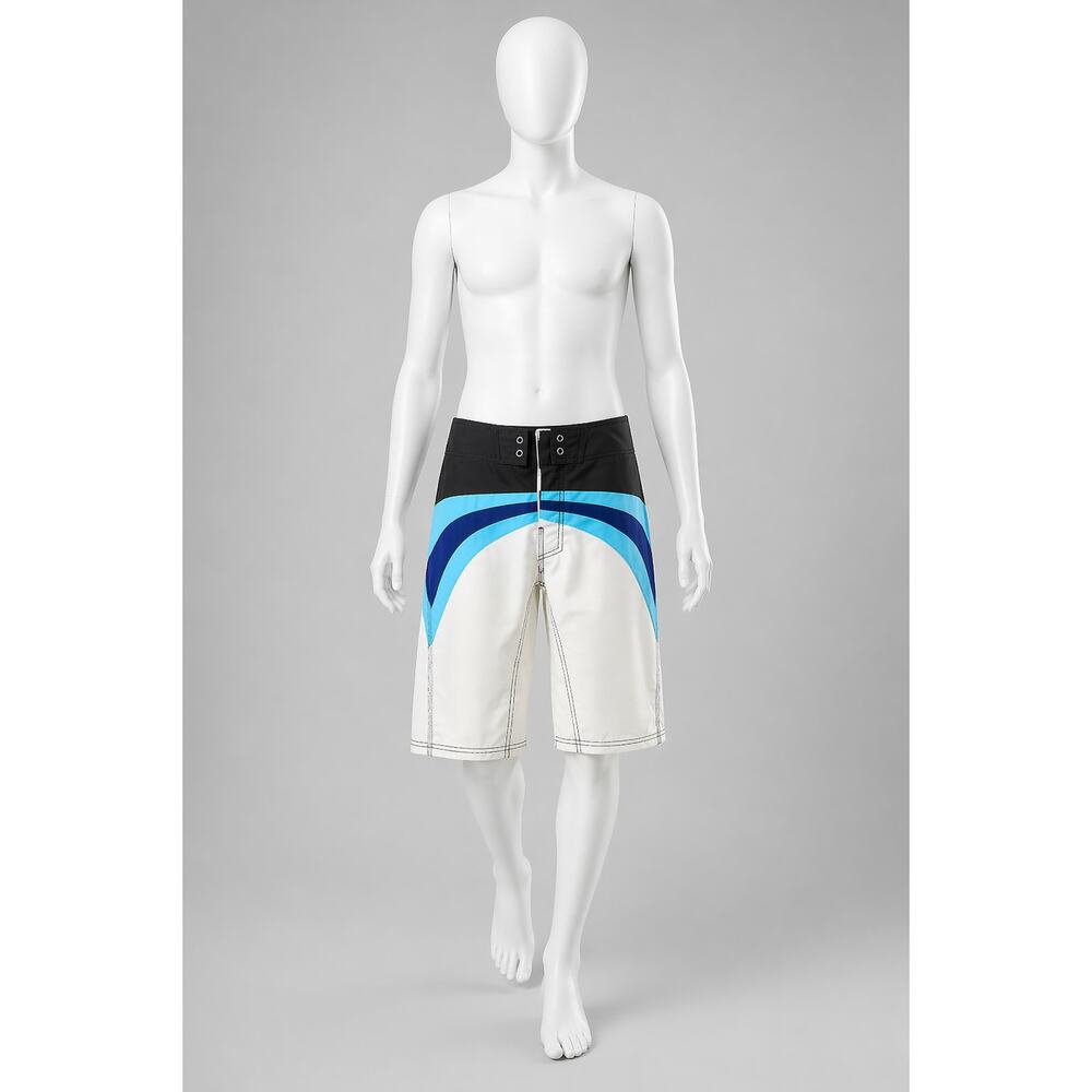 Reef Board Shorts Mens 32 Surf Swim Trunks Beach Quick Dry Blue White Black